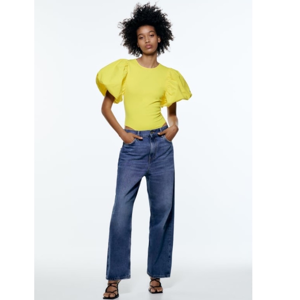 ZARA balloon sleeve bodysuit